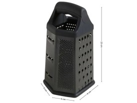 Rallador negro 6 caras mango goma 